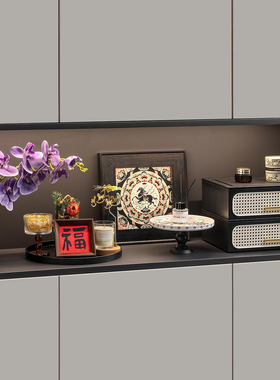 入户钥匙收纳玄关摆件客厅鞋柜高级感家居轻奢进门口餐边柜装饰品