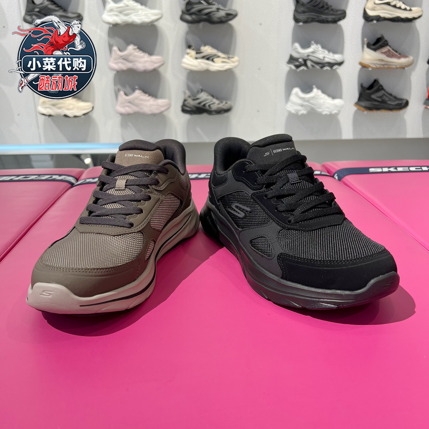Skechers斯凯奇2025款男鞋GO WALK8轻便舒适闪穿跑步健步鞋216785 - 图0