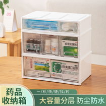 Medicine box Home Large-capacity medicine N95 Mask Antigen Self-Measuring Finishing Box Multilayer Medicine Case Containing box 2018