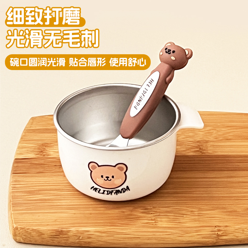 宝宝锯齿刮泥勺婴儿辅食餐具儿童水果挖刮泥勺吃苹果泥工具辅食碗