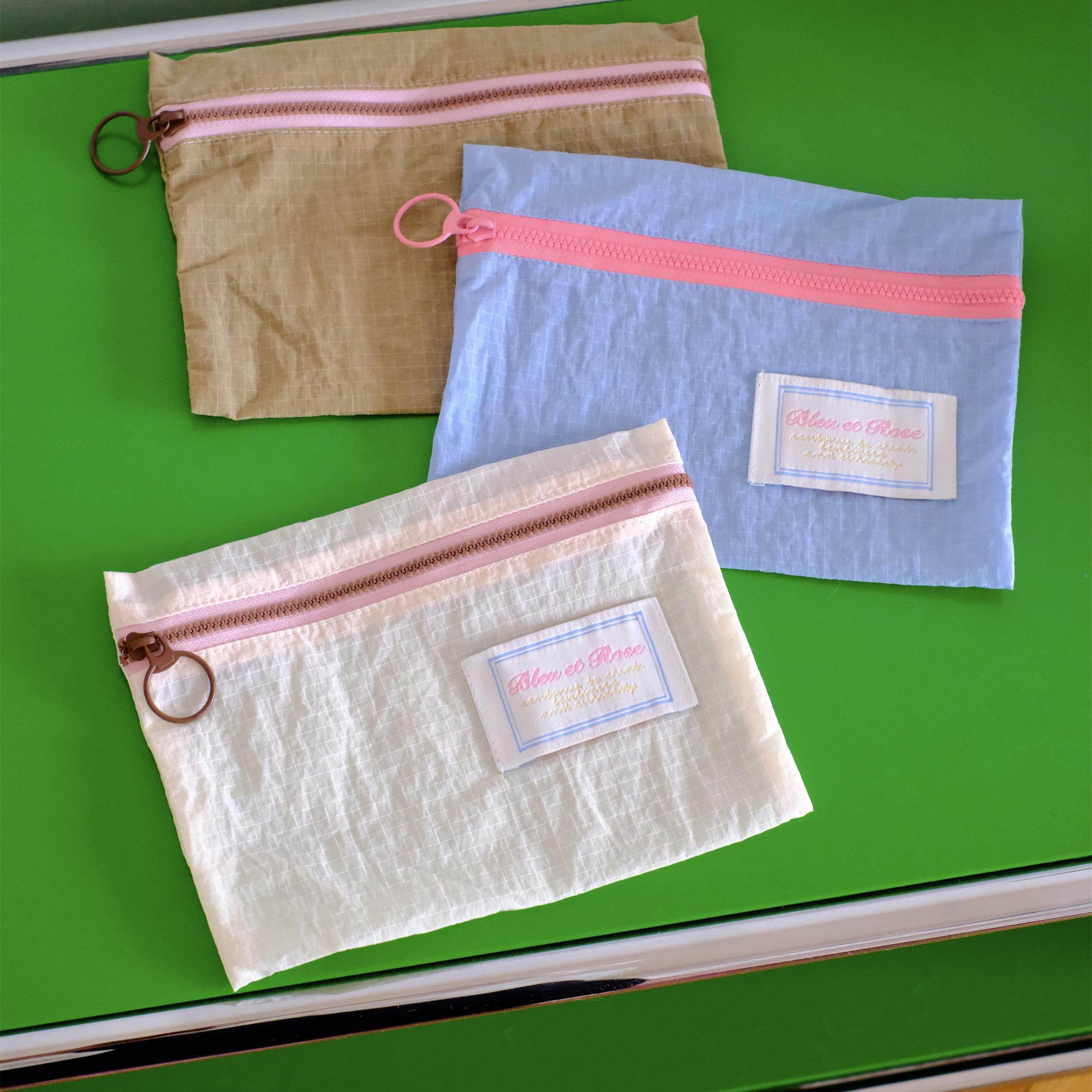 BLEU et ROSE【Bon Voyage】原创笔袋旅行收纳迷你防水证件洗漱包,淘宝优惠券,粉丝福利购,淘宝优惠卷