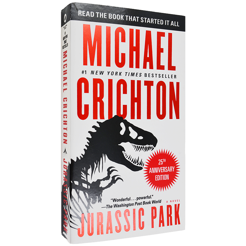 英文原版 Jurassic Park侏罗纪公园经典电影原著小说 Michael Crichton迈克尔·克莱顿口袋版-图0