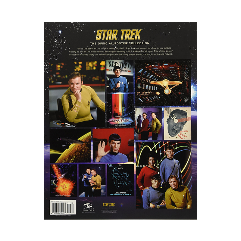 英文原版 星际迷航：电影官方海报集 32张可拆卸海报 科幻电影周边艺术书 詹姆斯·T·柯克船长 斯波克 乌胡拉 苏鲁