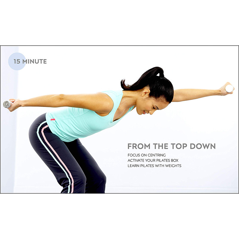 英文原版 15分钟普拉提 15-Minute Pilates 4个15分钟的训练,用于力量、伸展和控制(15分钟健身法)DK健身科普百科读物
