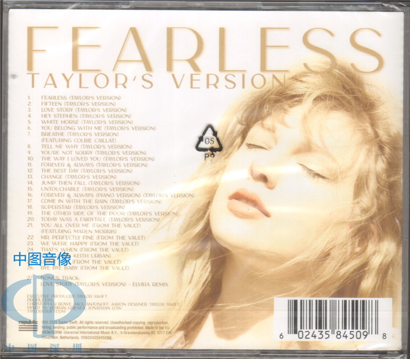 【中图音像】霉霉Taylor Swift Fearless泰勒专辑 2CD 3584509-图0