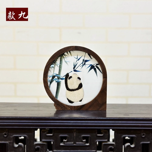 Вышивка из грецкого ореха маленькие украшения Suzhou Двусторонняя вышивка на рабочем столе творческий стол Новый китайский стиль стол в китайском стиле подарок