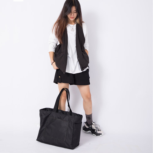 手提旅行包大容量女短途环保行李袋妈咪包住宿生行李袋健身包男LC - 图0