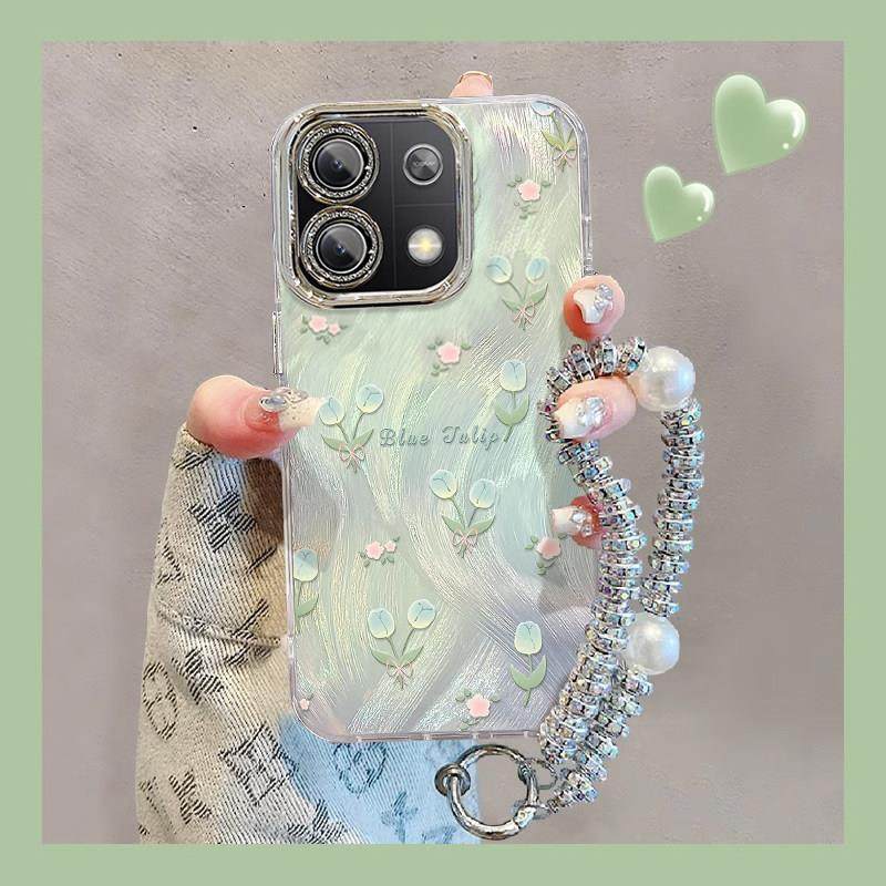 适用红米note13Pro手机保护壳新款redmi高级羽纱郁金香全包防摔矽胶12散热专用外壳带支架手錬镜头膜透明保护 - 图0