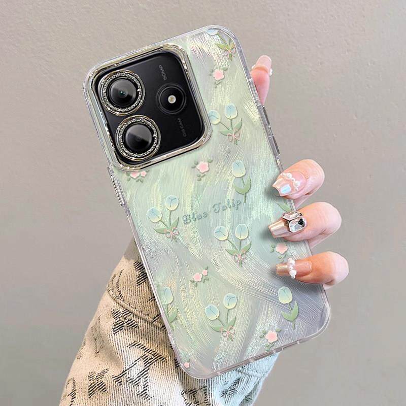 适用红米note14pro+手机保护壳13R新款12电镀11羽纱10郁金香9矽胶turbo3潮流redmi轻奢夏日少女款防摔保护套 - 图3