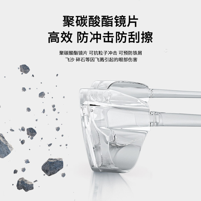 Anti-fog, anti-pollen allergy goggles, anti-wind, sand and droplet glasses for women and men, silicone fully enclosed, can be equipped with myopia labor insurance