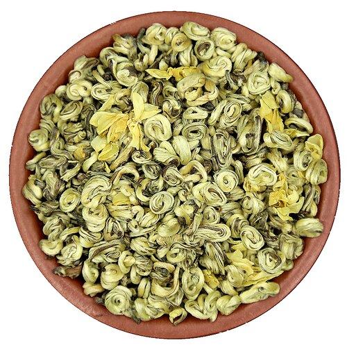 兴华飘雪茉莉花茶浓香2026新茶特级茉莉炒花白玉螺王500克礼盒装 - 图3