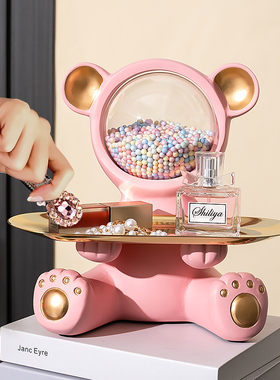 北欧风进门口鞋柜可爱熊放钥匙