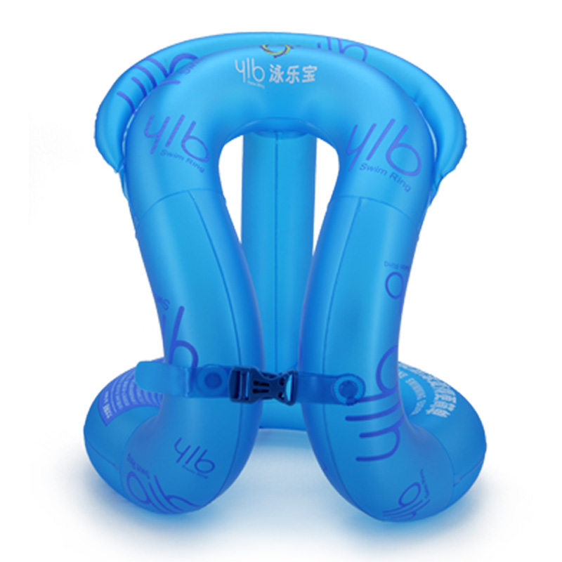 新款泳乐宝立柱儿童充气泳衣加厚浮力背心成人游泳圈救生衣背漂-图3