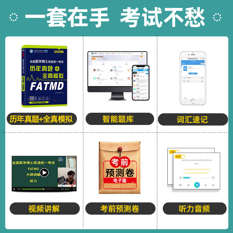2026年医学考博英语历年真题库全真模拟试卷教材书高频词汇全国医学博士英语统一考试综合应试教程听力考前预测卷网课2025统考刷题,淘宝优惠券,粉丝福利购,淘宝优惠卷