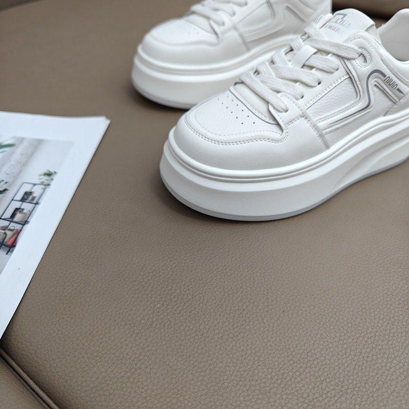 真皮韩版小白鞋女2025新款时尚百搭厚底小个子增高休闲运动板鞋女,淘宝优惠券,粉丝福利购,淘宝优惠卷
