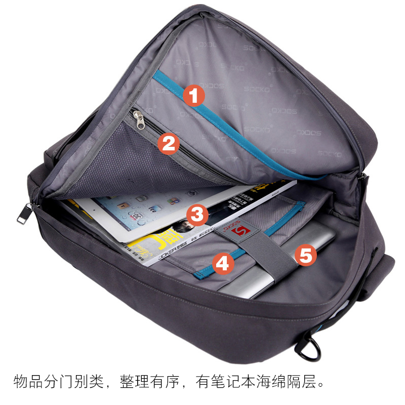 电脑包双肩手提女大学生韩版15.6 17.3寸男两
