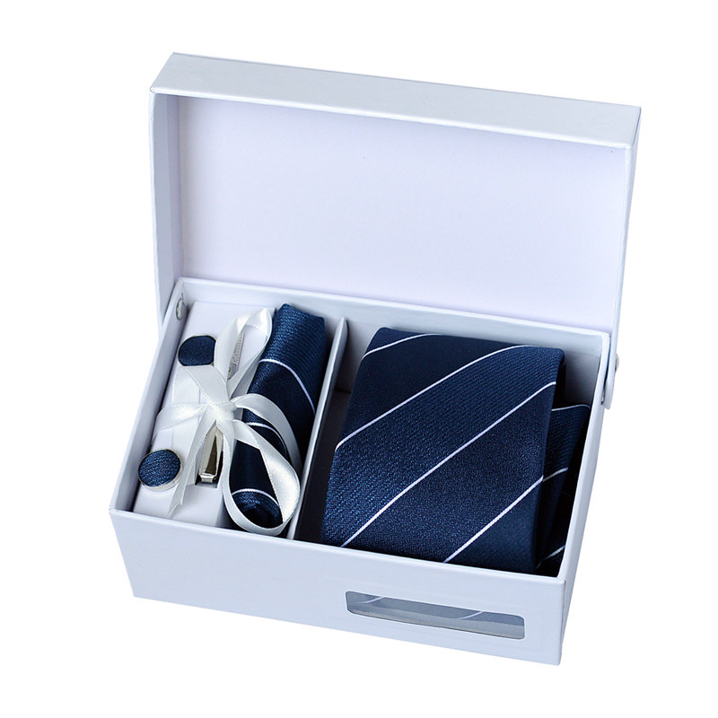 高品质男士六件套正装商务黑色8cm条纹手打领带新郎结婚送礼盒装,淘宝优惠券,粉丝福利购,淘宝优惠卷