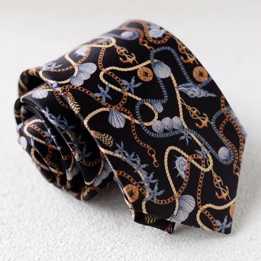 手打时尚印花复古领带花纹西装英伦男高级感趣味独特动物图案潮流,淘宝优惠券,粉丝福利购,淘宝优惠卷