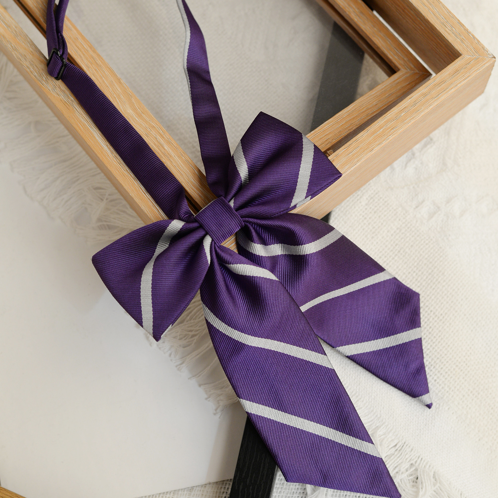 紫雾灰纹领带手打长款休闲条纹紫色免打短款帅气酷领花jk衬衫学院,淘宝优惠券,粉丝福利购,淘宝优惠卷