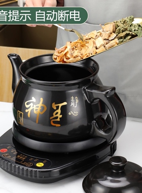大容量熬药陶瓷药锅全自动煎药煮药电煎中医壶养生壶家用带炖药罐