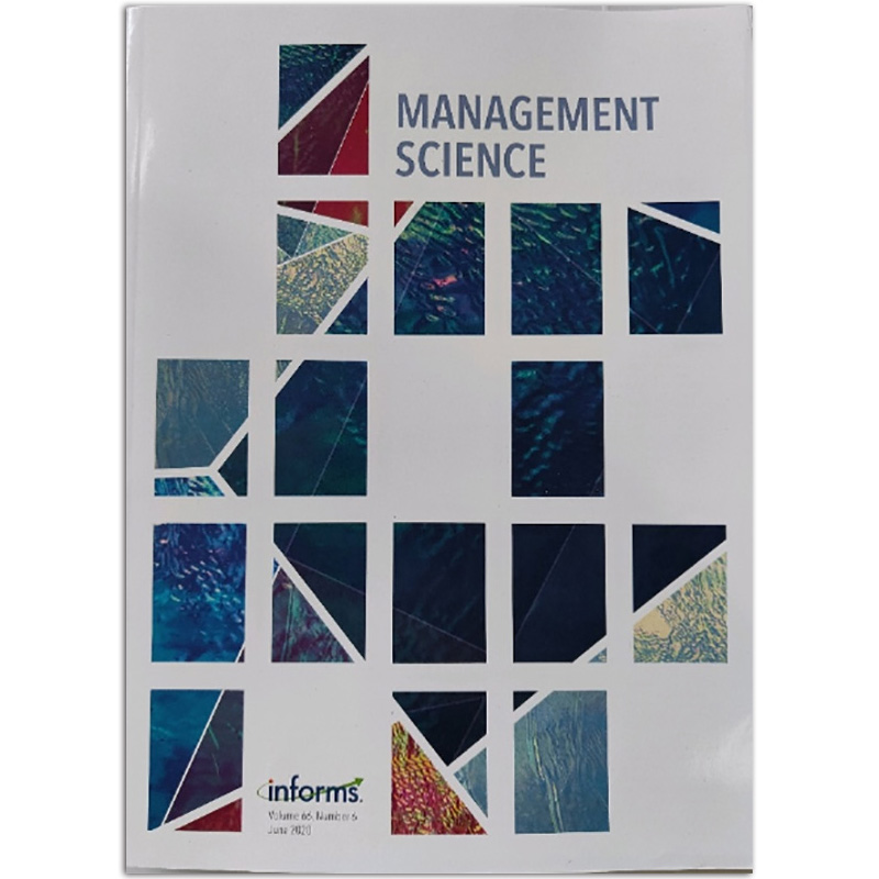 【单期可选】Management Science 2020年月刊+2021年月刊 英文管理科学杂志 - 图0