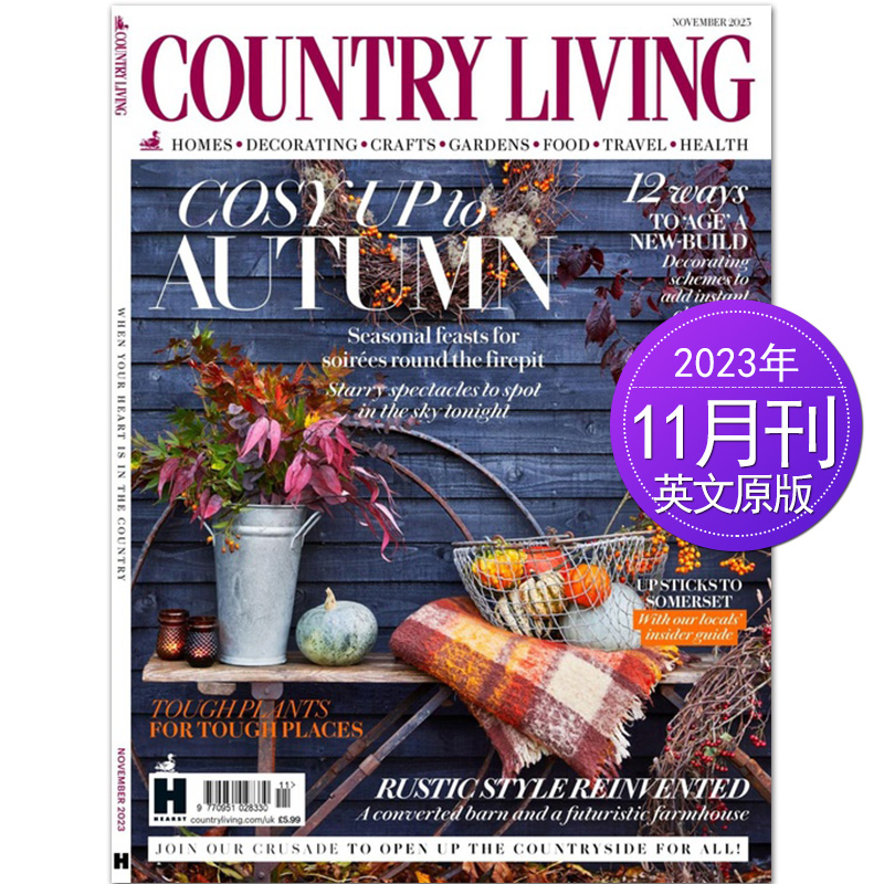 【单期可选】Country Living 乡村生活 2024/23/22年月刊  英国家居别墅设计英语英文国外期刊杂志