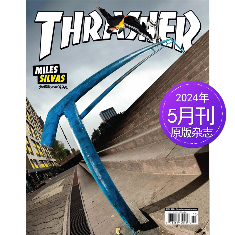 【单期现货/订阅】Thrasher劲少年美国潮流体育滑板书冲浪运动英语外刊潮牌海报英文2023/24年杂志订购-图0