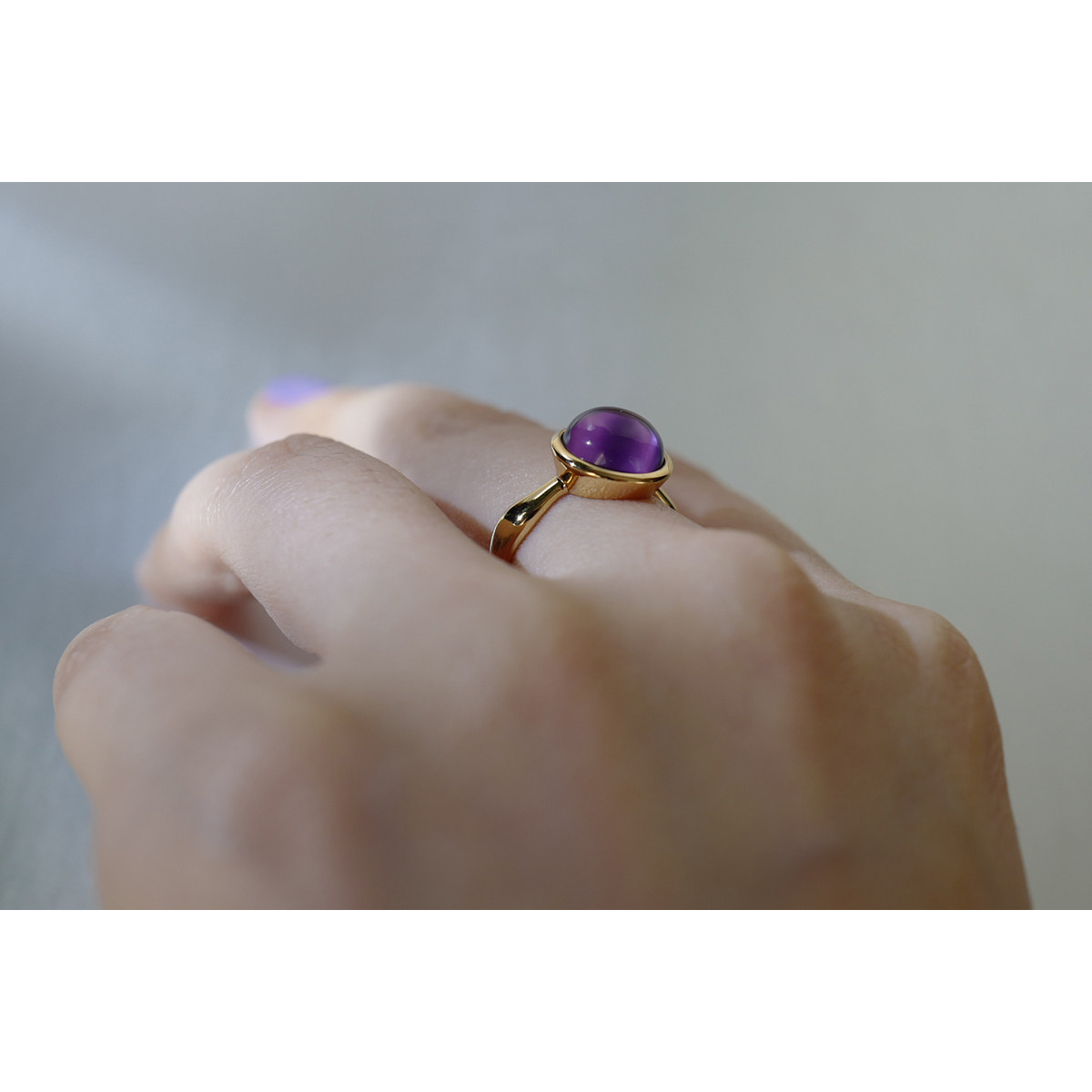 Natalia 925 Silver Friendship Ring Amethyst