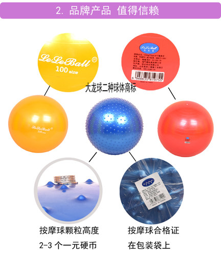 加厚防爆按摩球颗粒球触觉球大龙球儿童感统训练健身球瑜伽球送泵 - 图1