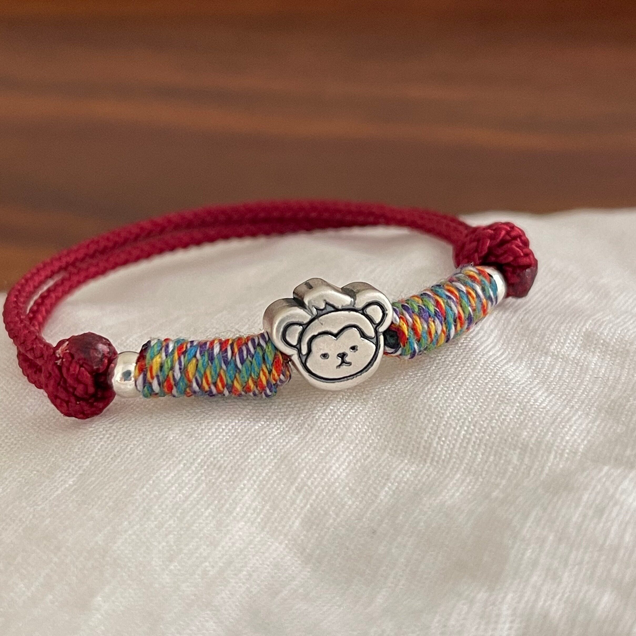 足银999生肖红绳手链手工编织本命年礼物闺蜜情侣款送女友闺蜜