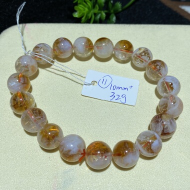 天然黄水晶蜂蜜奶盖手链女款单圈时尚百搭饰品礼物送女友闺蜜