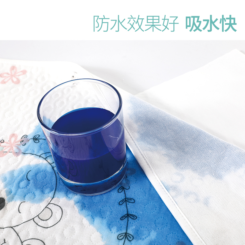 霖贝儿旗舰店婴儿隔尿垫防水可洗纯棉超大纱布水洗夏天透气儿童幼儿园大号宝宝3
