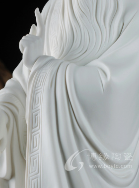 历史人物道法自然德化白瓷书房