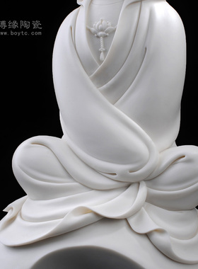 慈航观世音菩萨禅意风德化白瓷