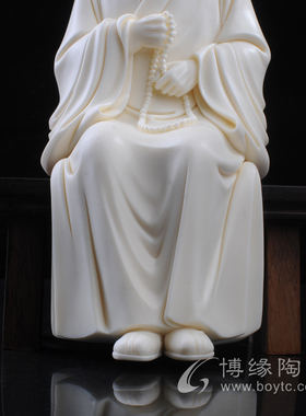 弘一法师德化陶瓷玉黄瓷林建胜大师名家弘一雕塑收藏工艺品摆件