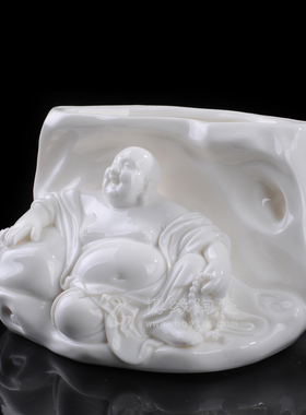 弥勒佛书房笔筒名家风德化陶瓷