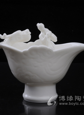 跨凤酒具德化陶瓷杨剑民大师名家收藏工艺品陶瓷工艺品摆件