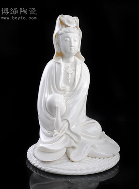 观世音菩萨佛像工艺品德化陶瓷