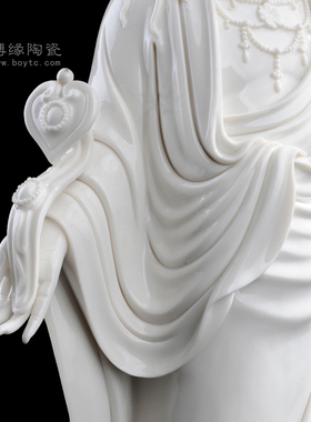 观音会所禅意风佛像摆件德化陶瓷