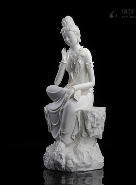 禅意风会所陶瓷工艺品观音佛像