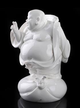 满载而归大师笑佛德化陶瓷