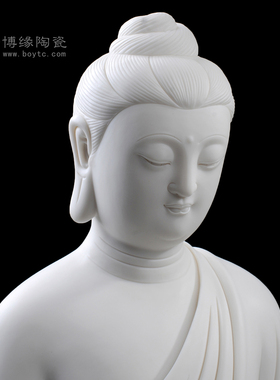 华严三圣佛堂供奉工艺品德化白瓷