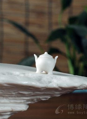 小号人物雕塑中式风禅意德化白瓷