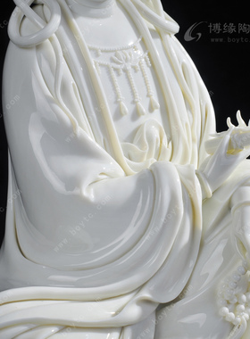 观世音菩萨供奉摆件德化白瓷