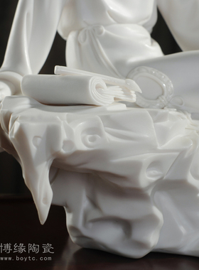 红楼梦德化白瓷书房摆件人物雕塑