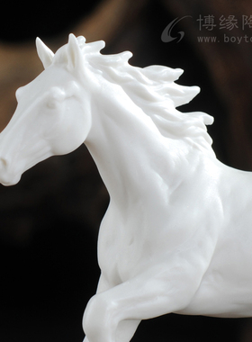 工艺动物客厅卧室骏马德化陶瓷