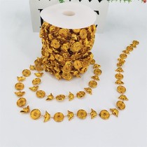 New plated gold Yuanbao Christmas decorations Wedding decoration Material DIY handmade ornament accessories Wire Pearl