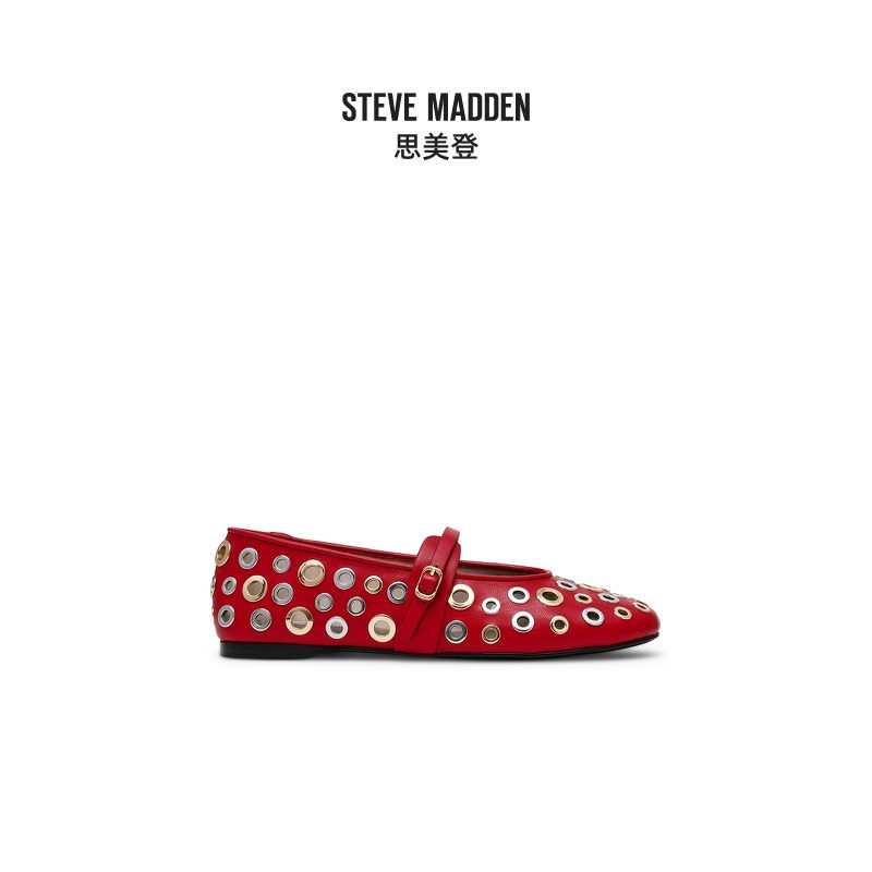 [限时折扣]Steve Madden思美登Rejoice-S甜酷铆钉玛丽珍平底鞋女,淘宝优惠券,粉丝福利购,淘宝优惠卷