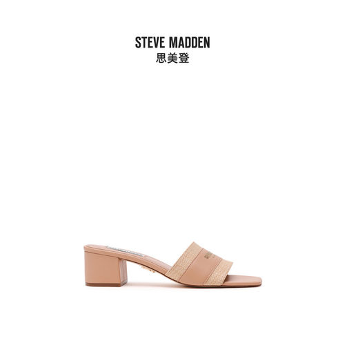 Steve Madden思美登KNOXVILLE夏季约会通勤粗跟拖鞋 - 图3