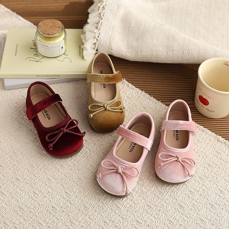 女童红色小皮鞋2026春秋新款宝宝甜美蝴蝶结公主单鞋浅口豆豆鞋子,淘宝优惠券,粉丝福利购,淘宝优惠卷